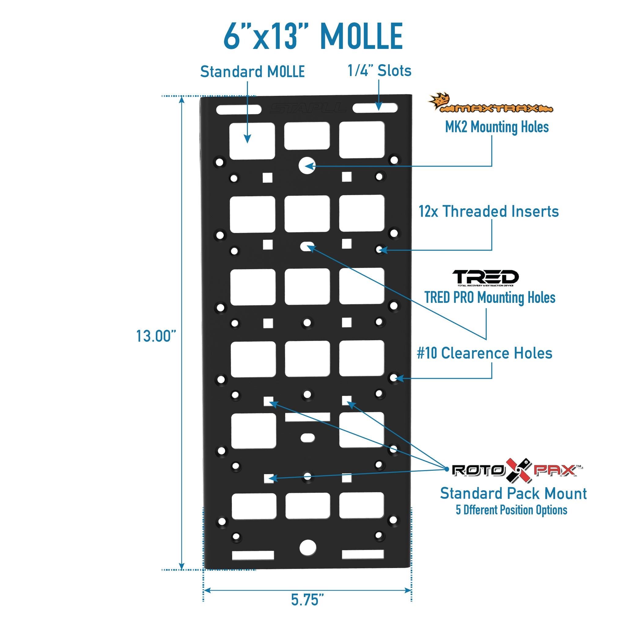 6x13" MOLLE Panel