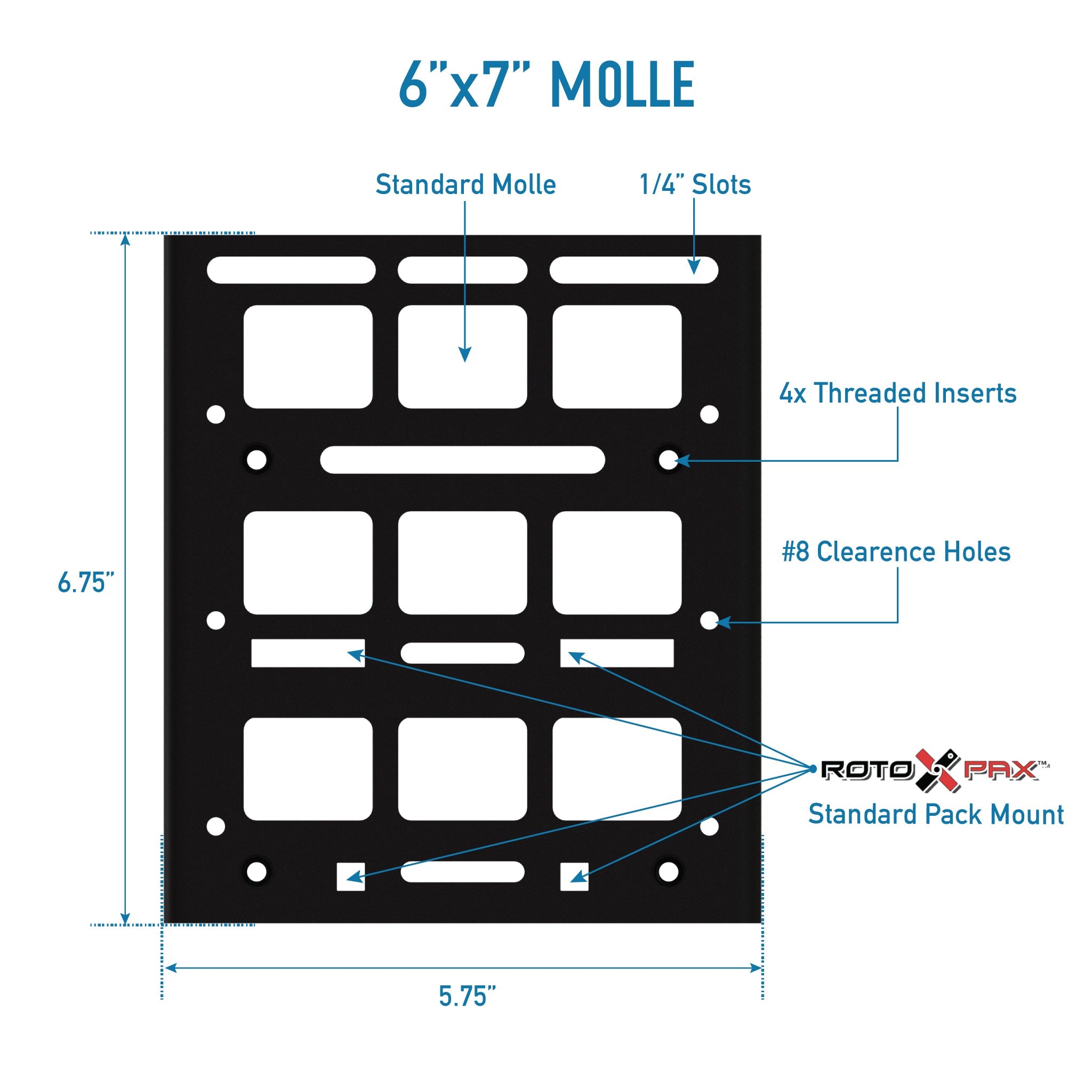 6x7" MOLLE Panel