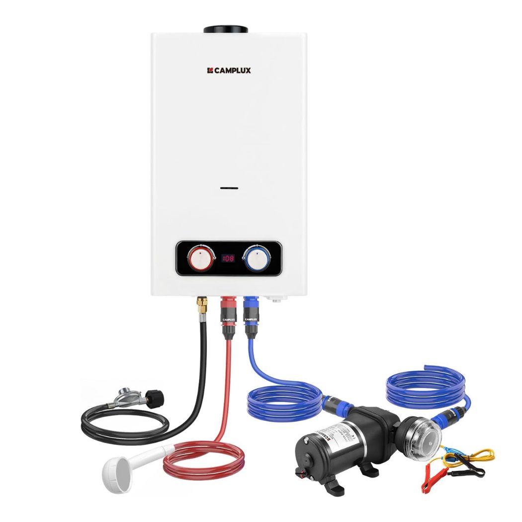 Camplux BD264P120 Propane Outdoor Water Heater Pump Kit