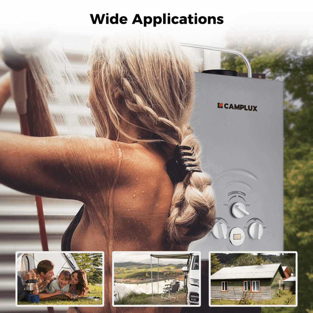 Camplux BW158G Camping Water Heater Propane