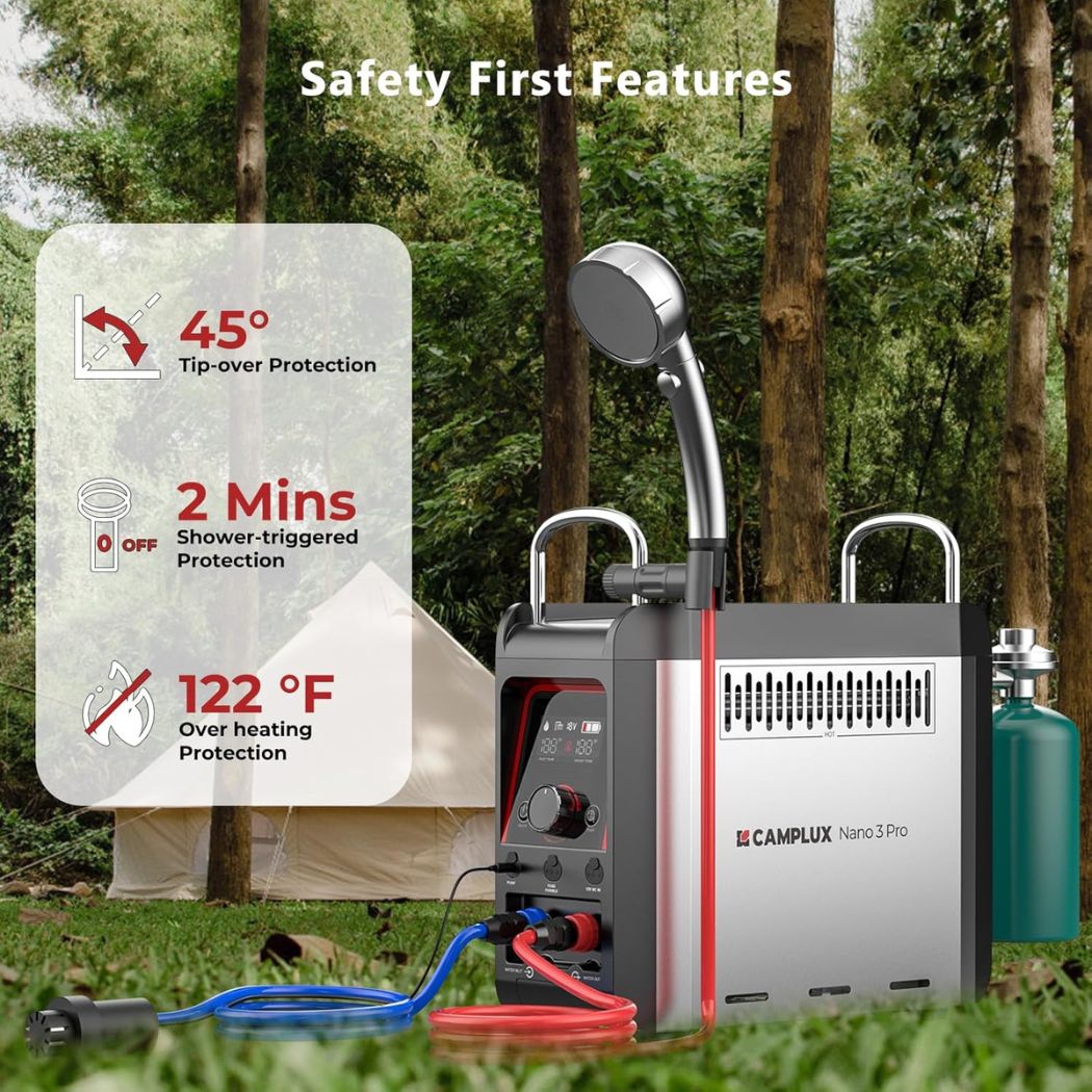 Camplux Nano 3 Pro Portable Propane Hot Water System