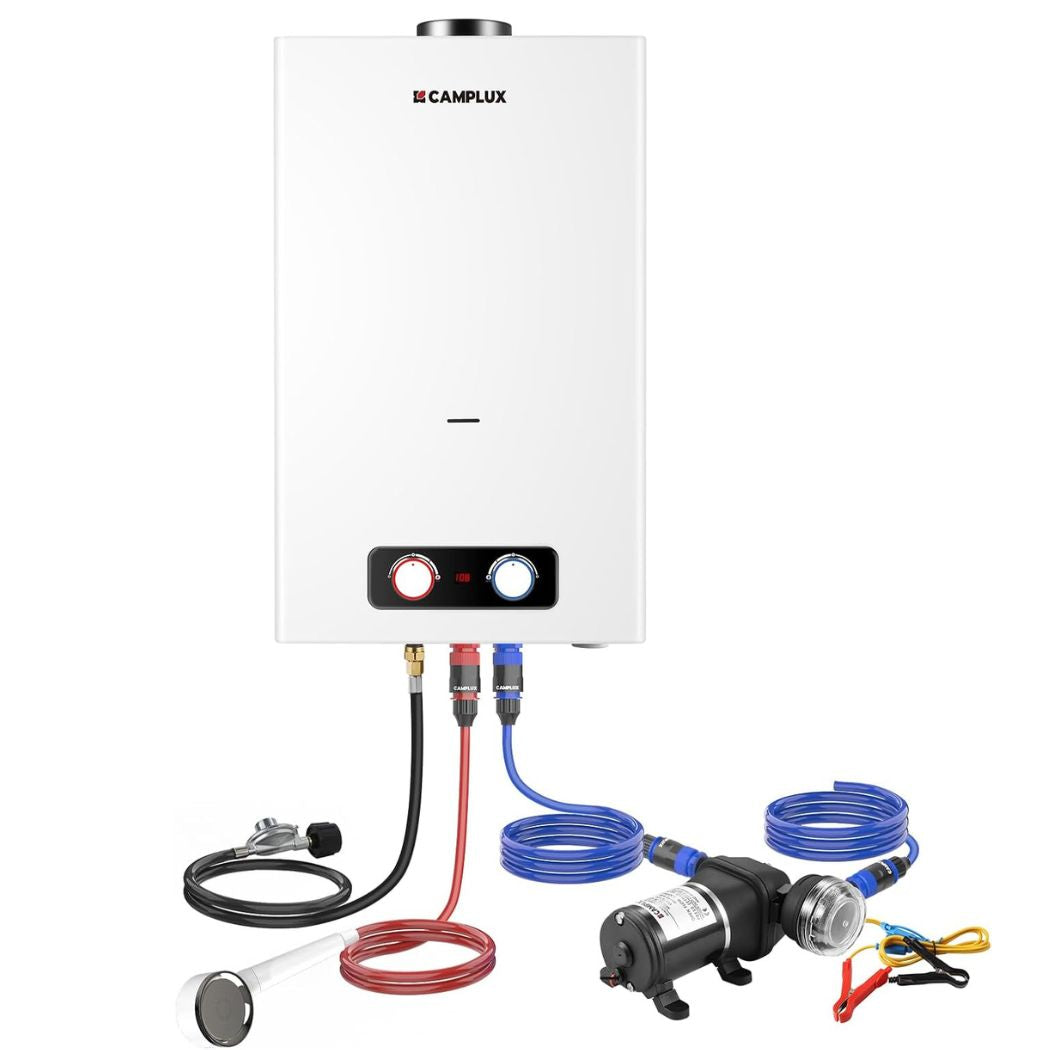 Camplux BD422P120 Propane Outdoor Water Heater Pump Kit
