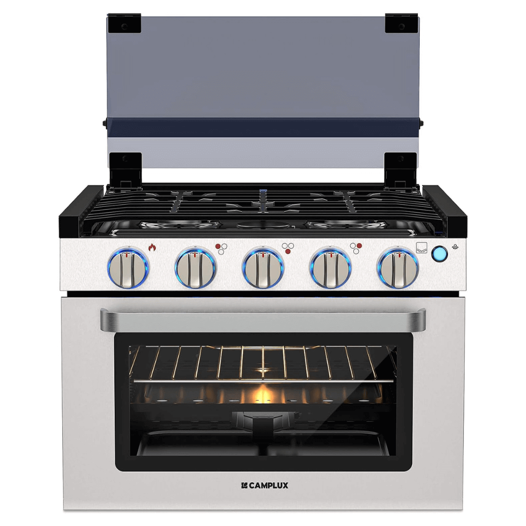 Camplux RV Stove Gas Range Oven w/ 3 Burners Cooktop 17 Inches CLASSIC